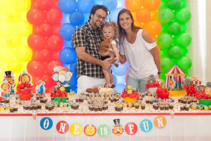 Família Linda! O André estava vestido de Leão